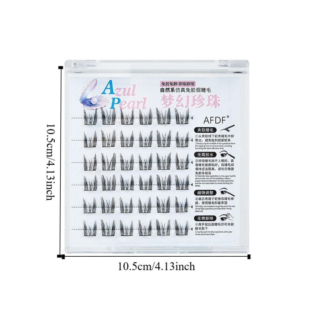 DIY Self-adhesive False Eyelashes Clusters Segmented Eyelashes Bundles Glue-Free Fake Lashes  Party