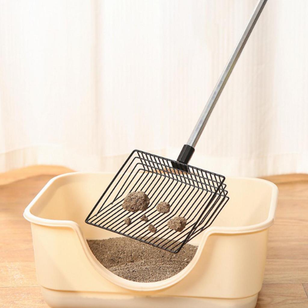 Cat Scoop Extendable No Bending Portable Easy Sifting Litter Sifter Long Handle for Bunny Kittens Rabbits Puppy