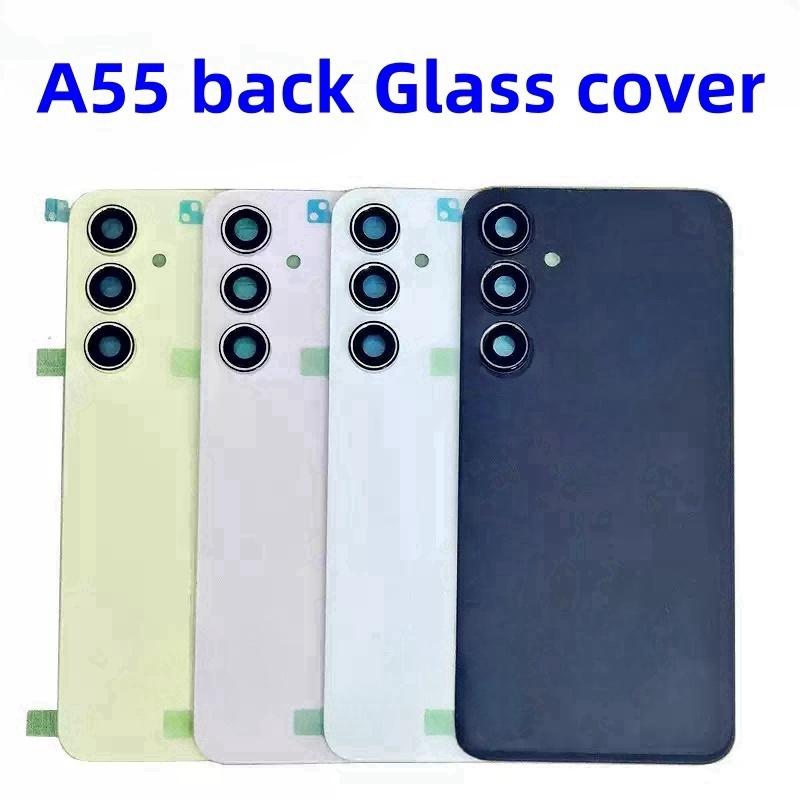 Back Glass back cover for Samsung Galaxy A55 SM-A556B/DS A556U A5560 battery cover Housing Cover Repair Parts Battery Door