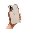 Applicable to Samsung S25U mobile phone case S24 electroplating hollow love S24FE anti-drop A55/A15 mobile phone case