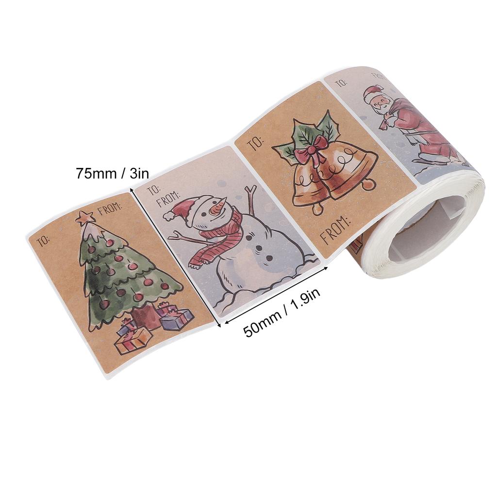 Christmas Sticker 6 Designs 250 Adhesive Xmas Decorative Labels For Cards Gift Envelopes Boxes