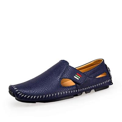 Fashion Moccasins For Men Loafers Summer Walking Breathable Casual Shoes Men Hook&loop Driving Boats Men Shoes Flats