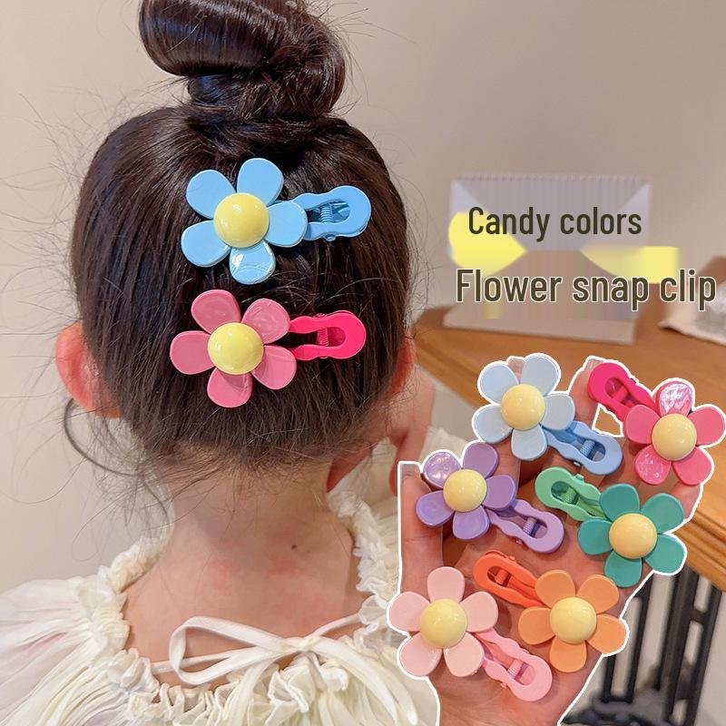 

Girls Cute Flower Hair Clips – Forehead and Side Bang Hairpins
