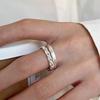 S925 Sterling Silver Korean Style Adjustable Open Ring for Women - Niche Light Luxury Trendy Colorfast High-End Feel