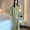 Women's Smile Face Cartoon Pajama Set - Long Sleeve Spring/Autumn Sleepwear