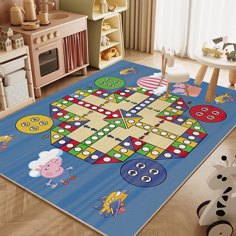 Baby Climbing Mat Household Full Of Dirt-Resistant Washable Crystal Velvet Carpet Kindergarten Children'S Early Education Game Carpet