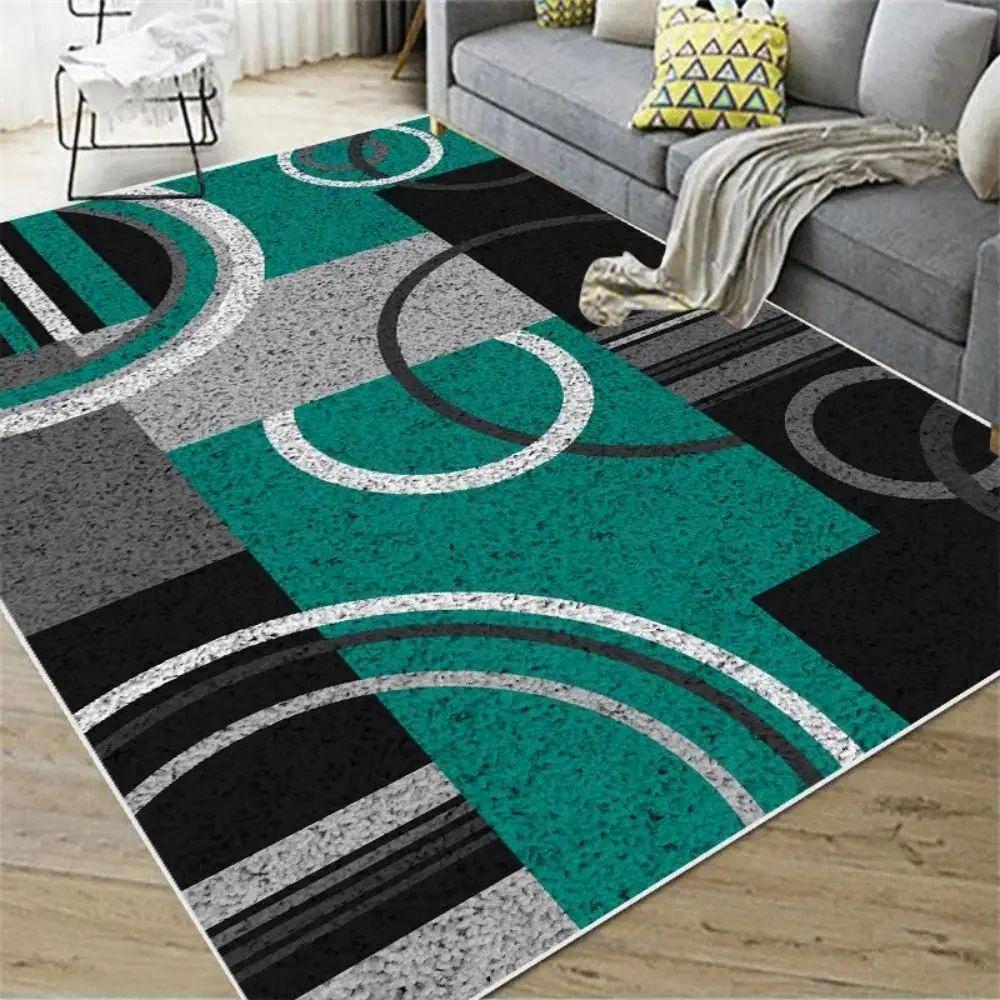 new modern geometric carpet anti slip carpet is easy to clean and suitable for bedrooms and living rooms