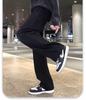 Men's Plus Size Corduroy Wide-Leg Pants, Loose Fit, Casual Streetwear for Spring & Autumn