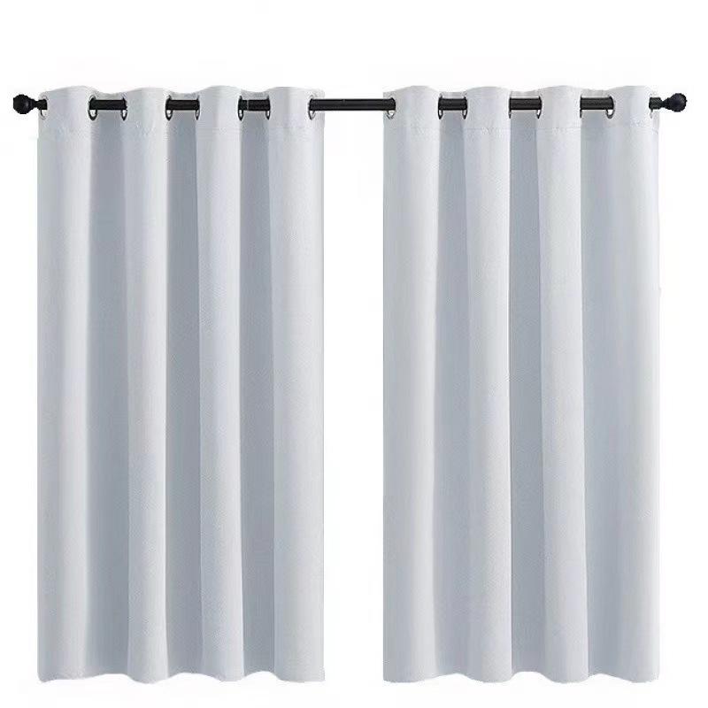 Curtain Solid Color Blackout High-Precision Bedroom Sunscreen Finished Curtain Cloth