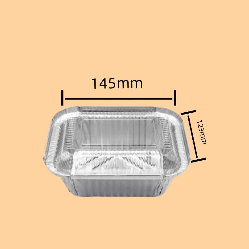Rechteckige Grillschale aus dicker Aluminiumfolie – Einweg und wiederverwendbar