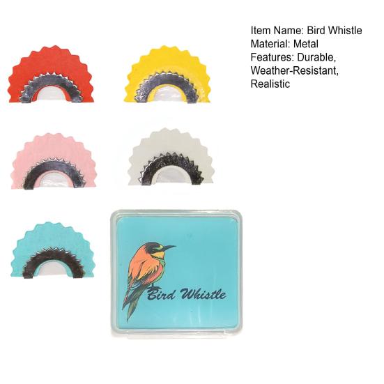 5Pcs Bird Whistle Set Metal Bird Call Imitator with Realistic Chirping Sounds Bird Attracting Chirping Toy for Bird Watching Parties