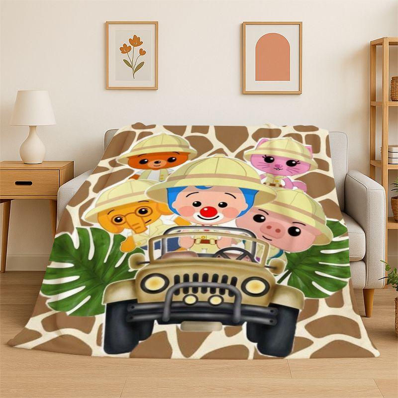 Cute plim plim Cartoon Soft Flannel Throw Blanket,Cozy Blanket for Bed,Couch,Sofa,Bedroom,Living Room,Travel,Picnic kids Camping