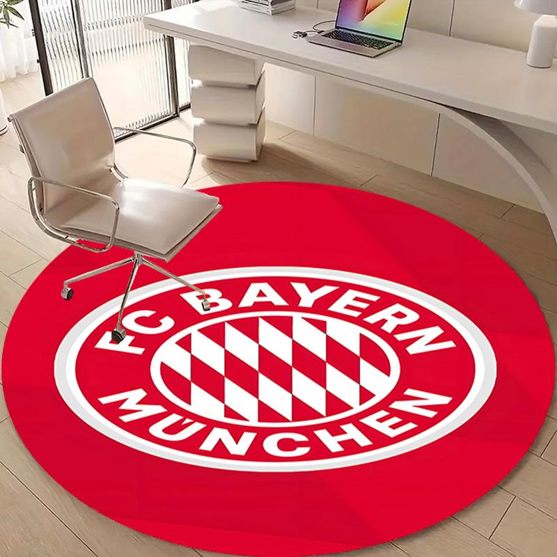 1pc Football Team (78) Design Printed Area Round Carpet for Bedroom Living Room Home Decor Rugs Mat Non Slip Mat Rug for Bedside