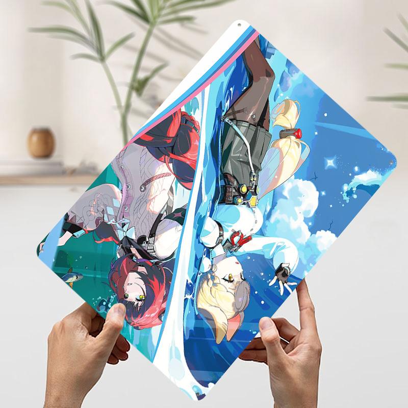 Zenless Zone Zero Printed Poster Customized Wall Art Retro Vintage Metal Tin Signs for Room Modern Home Decoration Luxury House