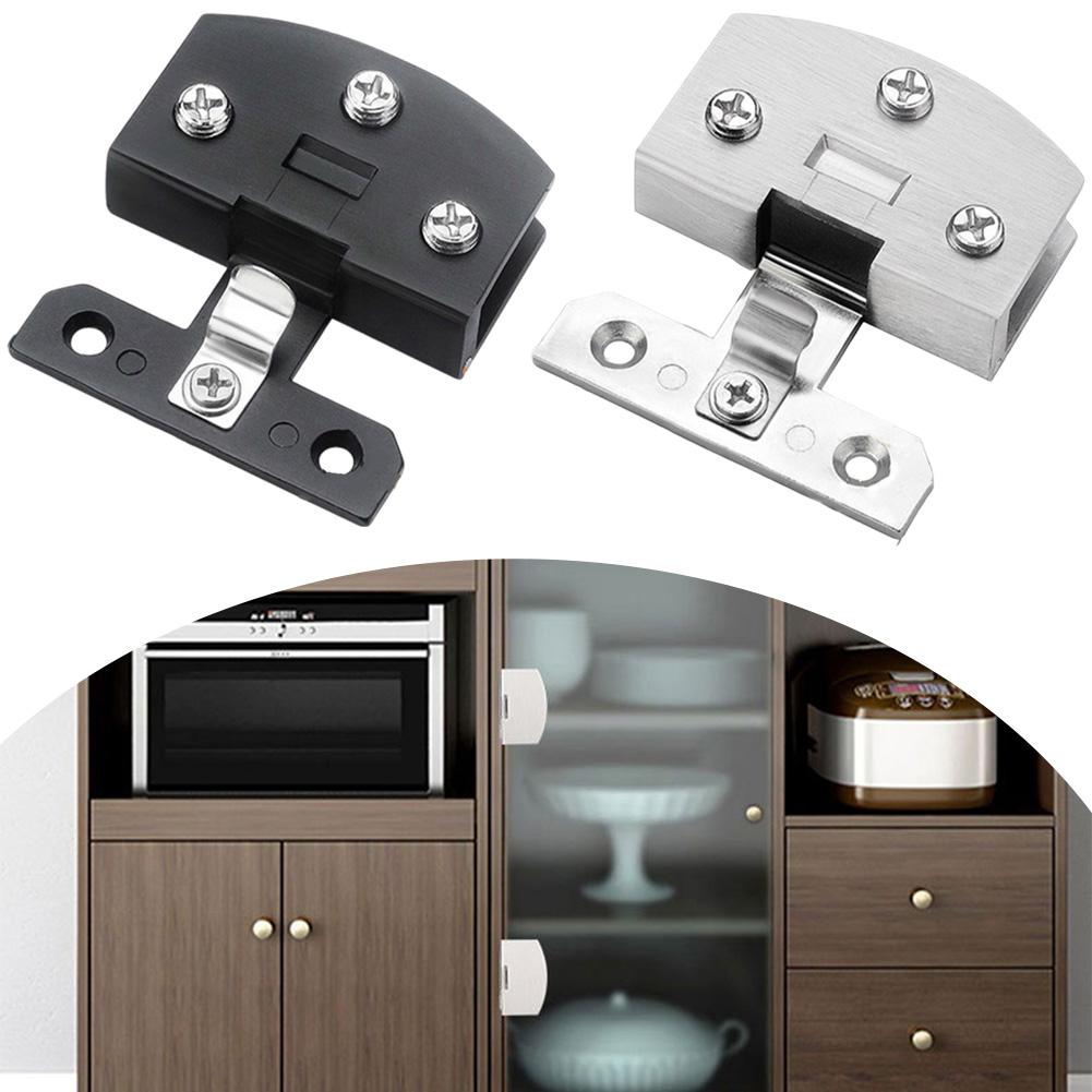 Cabinet Assembly Furniture Installation Black Zinc Alloy Hinge Automatic Card Position Hinge Wine Cabinet Hinges