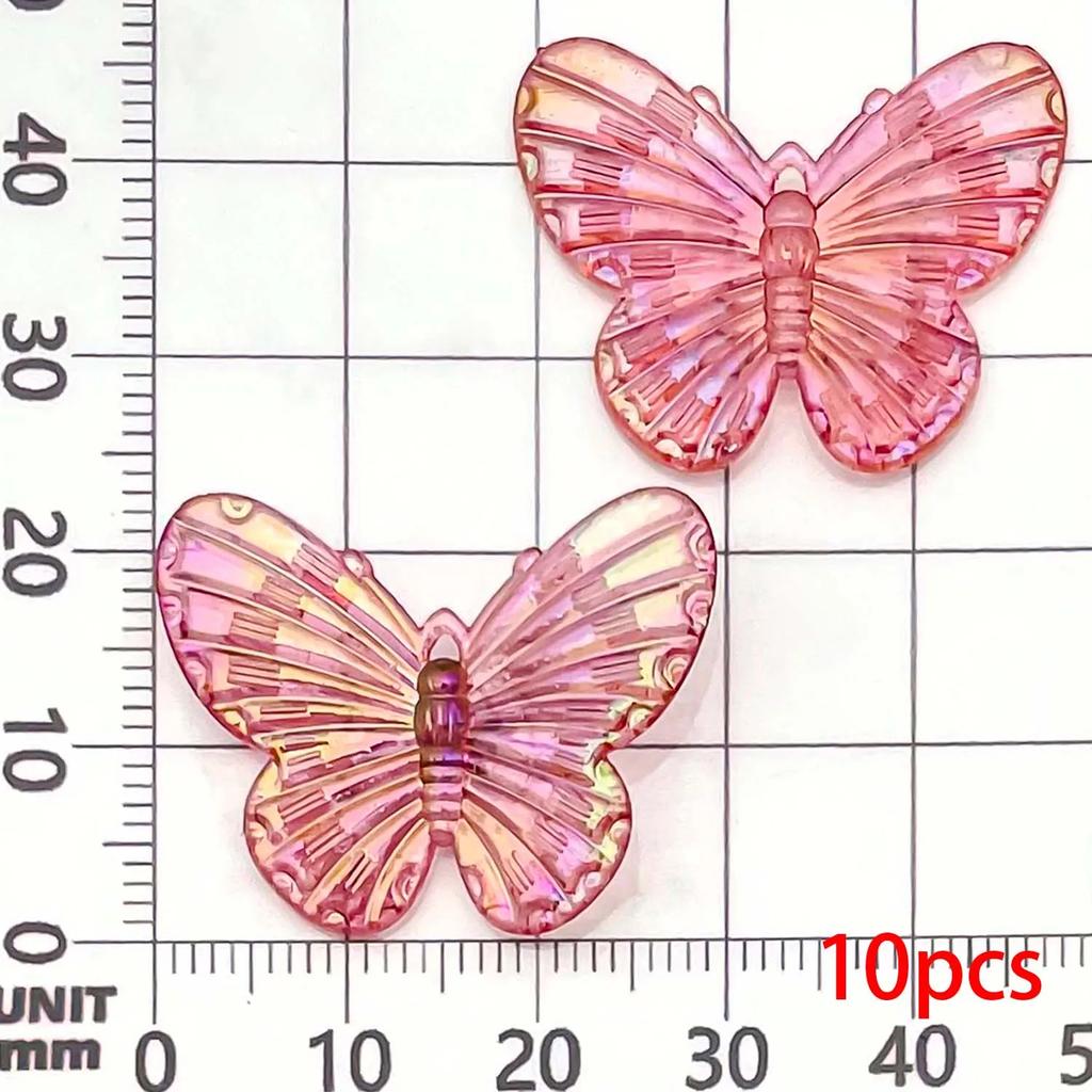 10/12pcs 22*30mm Colorful Butterfly Charms Acrylic Pendants for DIY Bracelet Necklace Earrings Jewelry Making Accessories