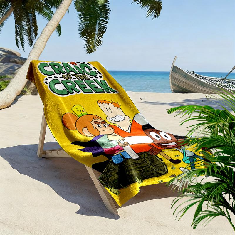 Craig of the Creek 2D Flat Print Beach Towel, Large Soft Quick Dry Towel for Beach Camping SwimmingSSTJ0917022