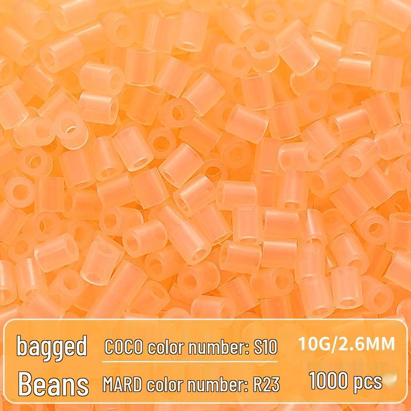 Clear Puzzled Beans Special Color Refill Pack, Black & White, 2.6mm Handmade DIY Fuse Beads Toy Set