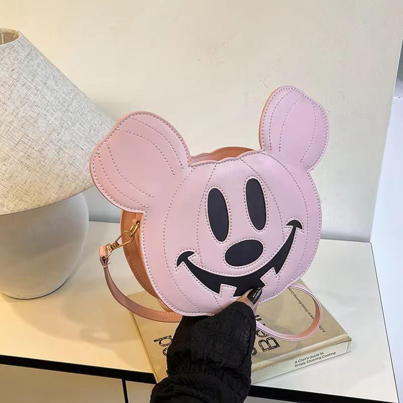 In Trick Pumpkin Oval Creative Splicing Animation  Halloween Niche Creativity Pu Zipper Routine Outdoor Leisure Girl Crossbody Bag