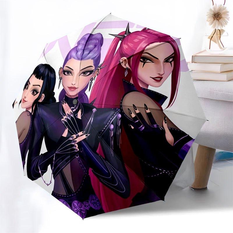 Gothic Lolita Punk Style Women's Clothing SetUmbrella with Cute Design,Portable 3-Fold Compact Umbrella for Men&Women,Valentine's Day Mother