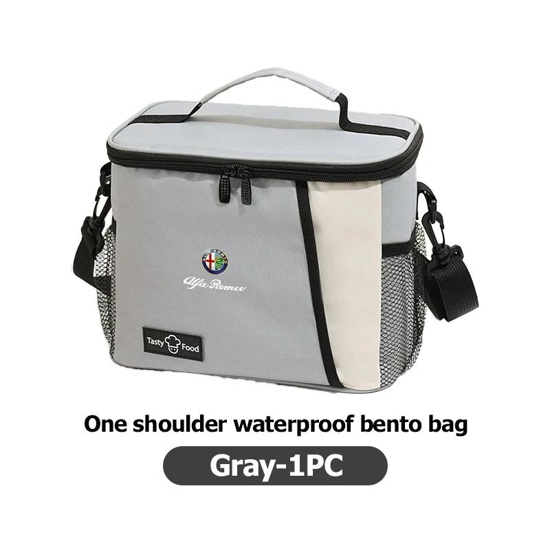 Car Stickers For Alfa Romeo For Alfa Romeo Car Logo Portable Waterproof And Insulated Lunch Box Bento Pouch Accessories 159 Giul