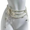 Fashionable Multi-layer Flower Tassel Waist Chain Retro Pearl Waist Chain For Women Girls Body Chain Clothing Accessories Gifts