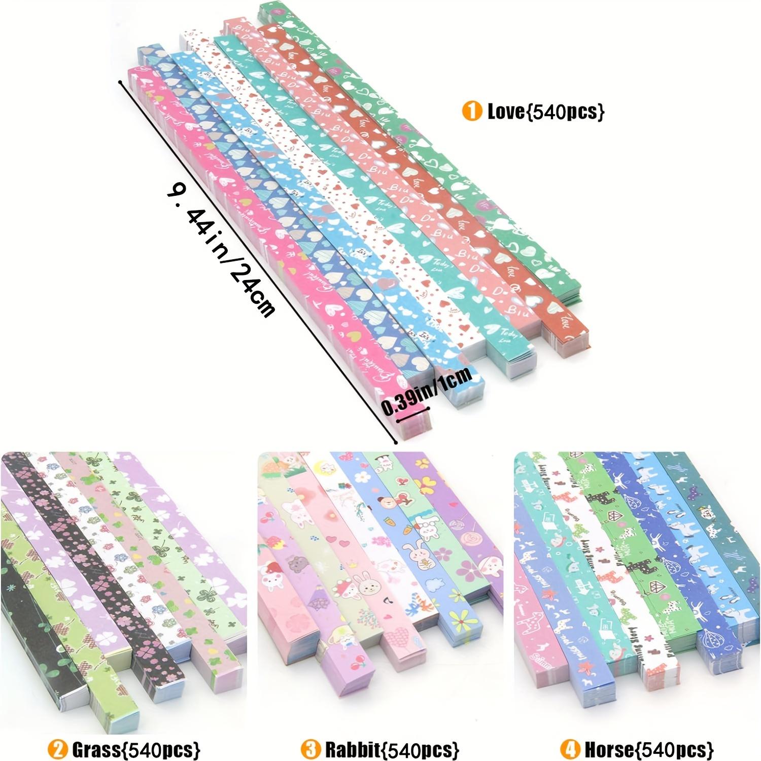 

4 Стиль Мультфильм Оригами Звезда Бумага 2160 Листов Дети Поделок Школа Обучение DIY Художественный Проект Полоски 2160pcs 4 styles