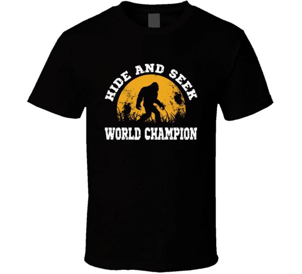 Hide And Seek World Champion Big Foot Sasquatch Funny T Shirt