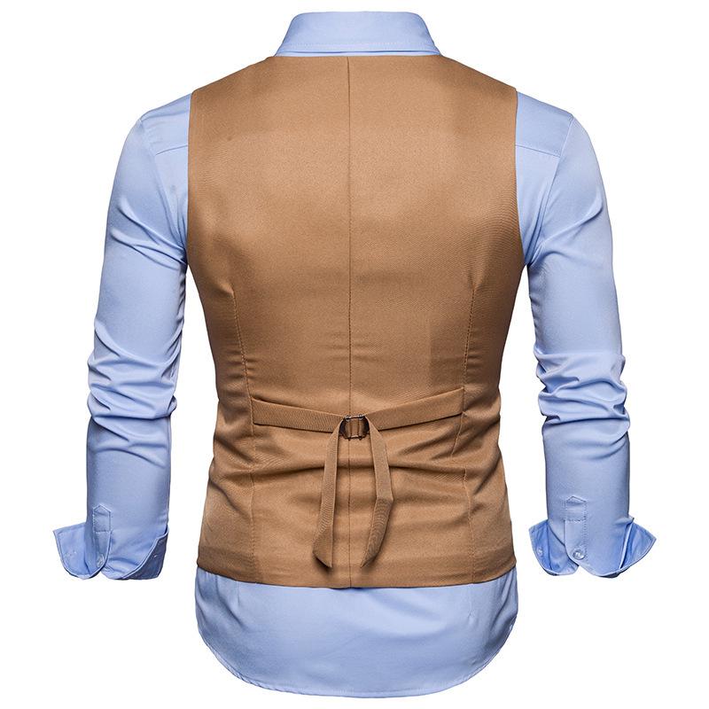 2021 Men's Double-Breasted Formal Vest Waistcoat
