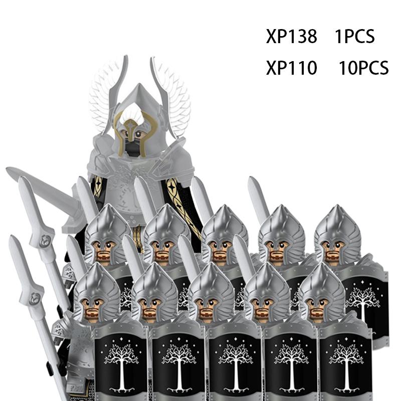 Soldados Élficos Medievais de Rohan Guarda Exército lotr Figuras de Ação Mini Blocos Boneca Montar Blocos de Construção MOC DIY Brinquedos para presentes de criança