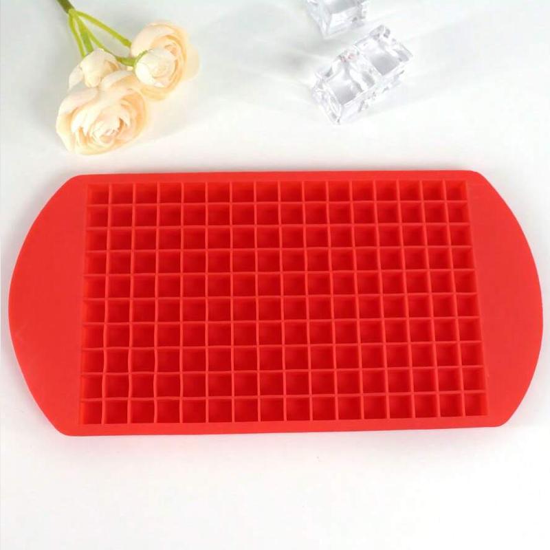 160 Grid Mini Silicone Ice Tray Ice Cube Foldable Ice Mold Mold Ice Space Saving Whiskey Cocktail Ice Maker Silicone Mold