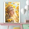 Diamond Painting Full Circle Square Flower Fairy 5DDiy Novel Mosaic Embroidery Cartoon Girl Cross Embroidery Set Home Decoration