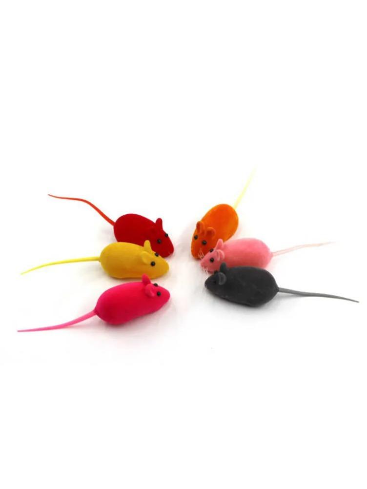 10Pcs Cartoonish Rodent for Pets Stimulates Curiosity Flashy Tones Keeps Cat Dog Busy Prevents Furniture Damage cat toys