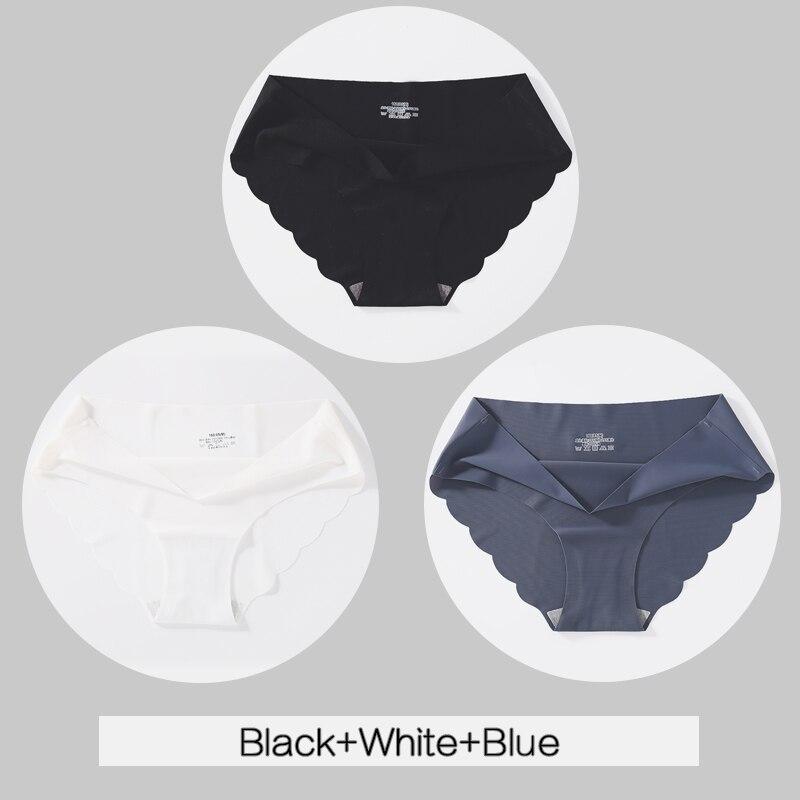 3Pcs Frauen Eis Seide Höschen M-XL Low-rise Briefs Komfortable Damen Nahtlose Unterwäsche Sexy Unterhosen Weibliche Dessous Dessous