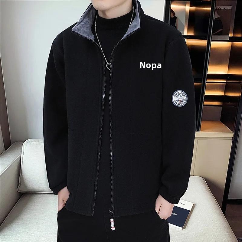 Thickened Fleece Hoodie Men's Clothing Cross-Border Live Broadcast Soft inside Coat Jacket Outerwear Summer Thin Model