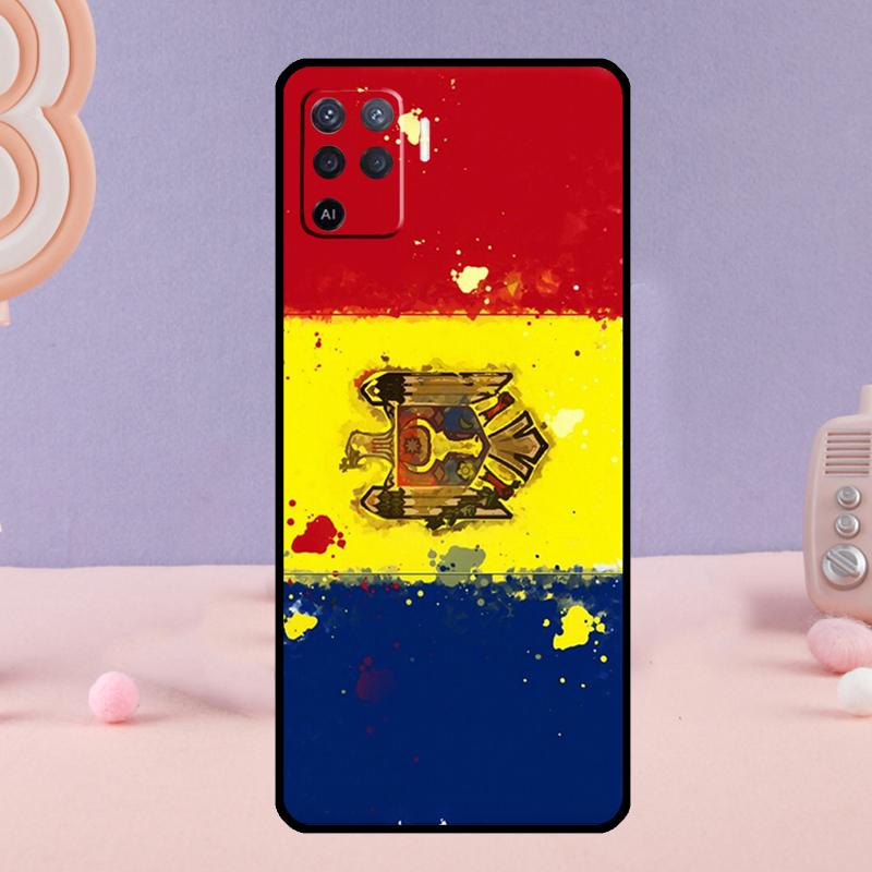 Moldova Flag Phone Case For Oppo A78 A98 A80 A40 A60 A18 A38 A58 A15 A17 A77 A74 A94 A54 A57S A16 A76 A96