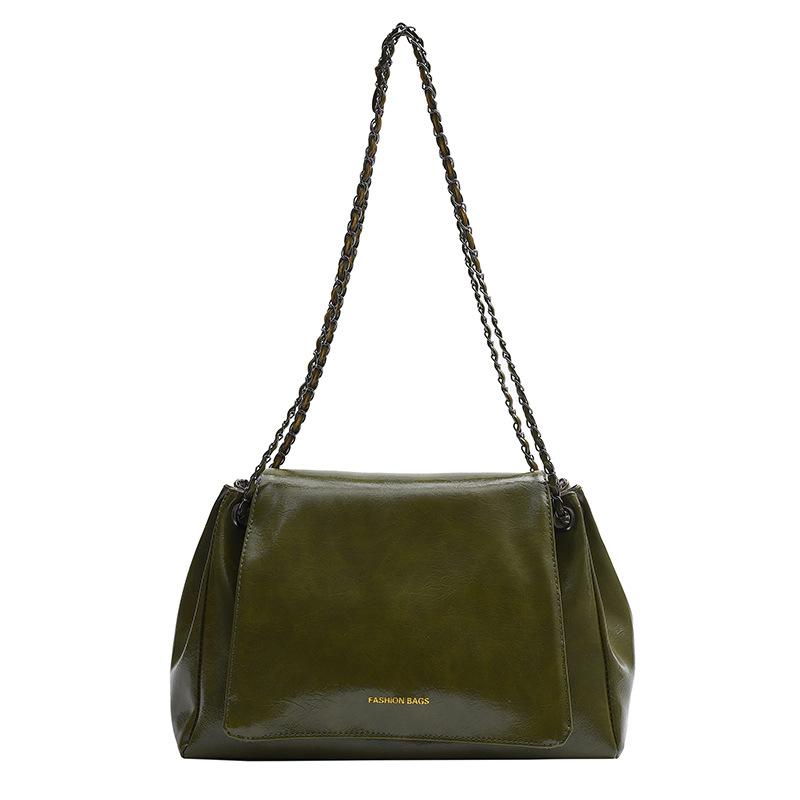 Large Capacity Bag Women'S Fashion Retro Autumn Chain Shoulder Messenger Bag Casual Texture Tote Bag