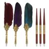  Pen Set Calligraphy Writing Drawing Quill Dip Kit Vintage Art Craft Collection