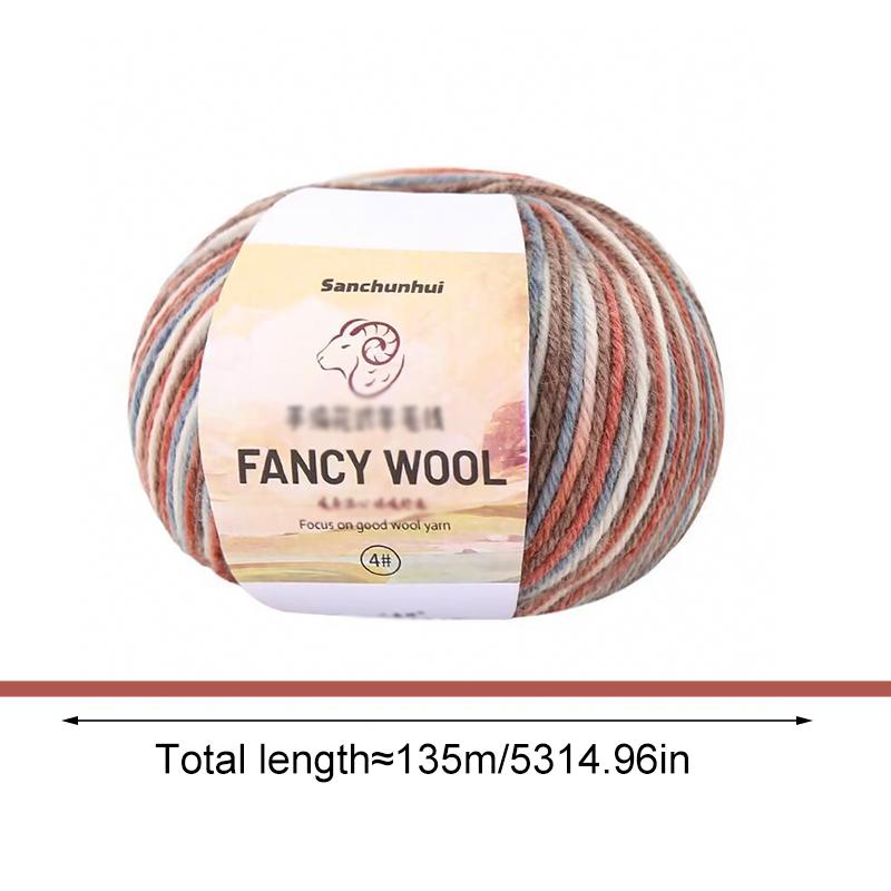 1PC Real Silk Gift Thread Pure Cotton Line Multi-functional Hand Woven Handmade Segmented Dyed Wool Yarn Multi-element
