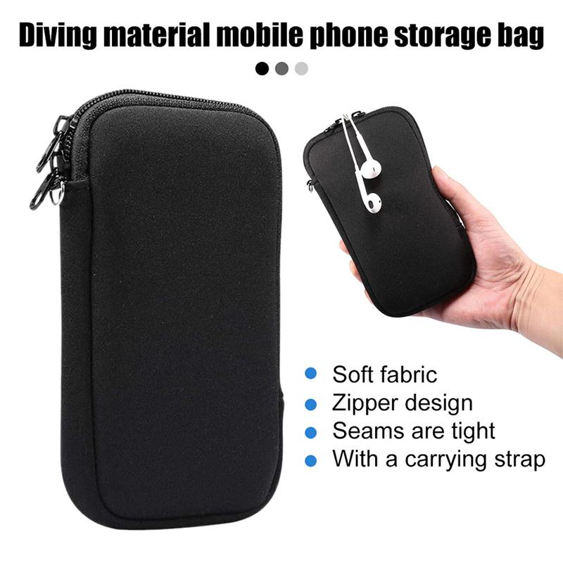 Custodia Universale in Neoprene Custodia Protettiva per Telefono Portatile Impermeabile con Cerniera Custodia per Telefono
