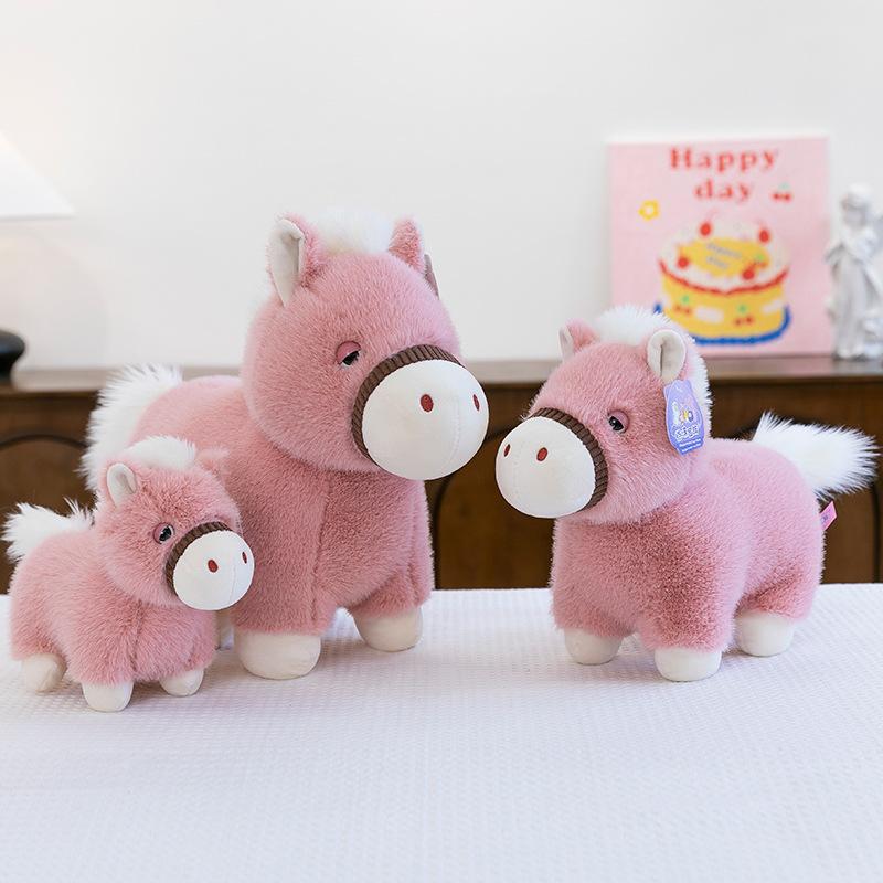 Cute Pony Doll Plush Toy Girl Bed Sleeping Doll Warm Heart Accompany Children Birthday Gift