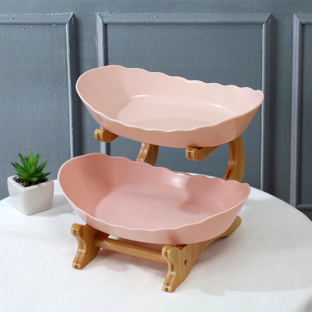 2/3 Layer Fruit Plate Home Living Room Plastic Snack Dish Creative Modern Dried Fruit Basket Candy Dish Cake Stand Salad Bowl