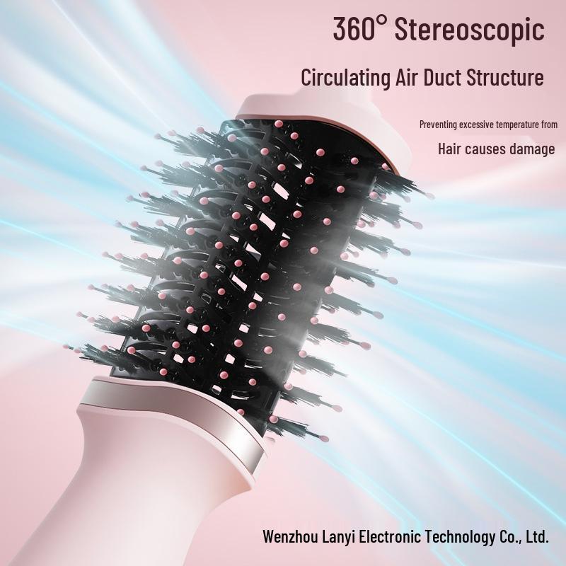 Multifunctional Hair Dryer and Straightening Comb – Dual-Use Hot Air Comb for Curling and Straightening Without Hair Damage.
