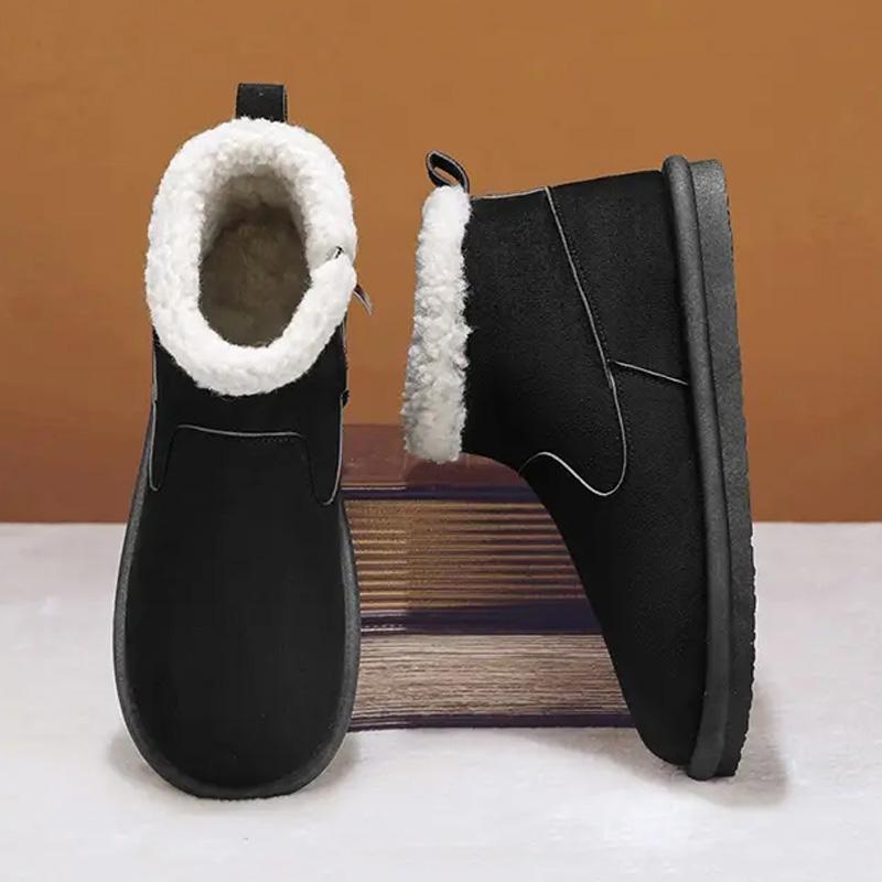 Vinter Kältesäkra Snöstövlar Herr Plus Sammet Varma Mångsidiga Mocka Bomullsskor Bekväma Casual Ankelstövlar Utomhusskor