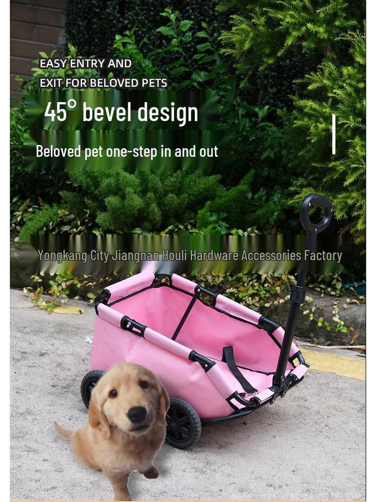Pet Small Dog Lightweight Foldable Stroller and Pull Cart