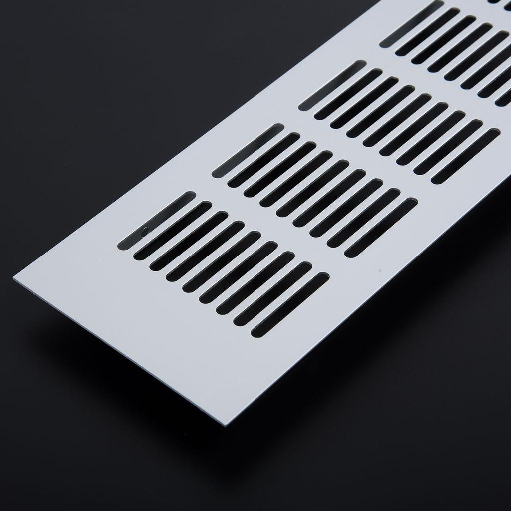 80*200/80*300/80*350 Silver Air Vent Louvred Grill Cover Ventilation Grille Ventilation Grille For Cabinets Wardrobes Cupboard