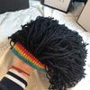 Funny Headsets Hats Men's and Women's Personality European and American Warm Knitted Wig Hats Dirty Braids Knitted Hats Hip Hop Party Hats