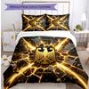 Germany Football Printed Bedding 3 Piece Set Cozy Breathable Bed Cover Set as Housewarming Holiday Gift