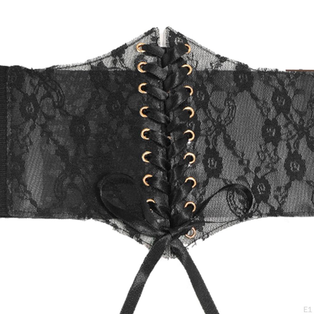 Fashion Wide Belts ,Women Lace Waist Belt , Waistband Body, Elastic Dress Girdle for Girls Shirts