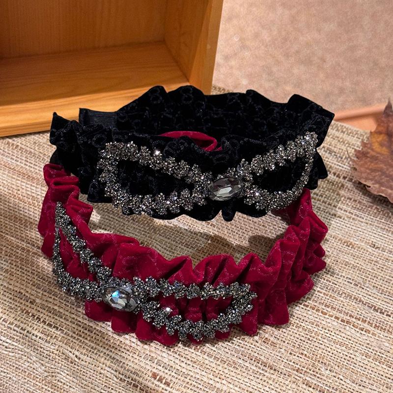 Pleated Fabric Bow Hairbands For Women French Elegant Temperament Headband Hair Accessories